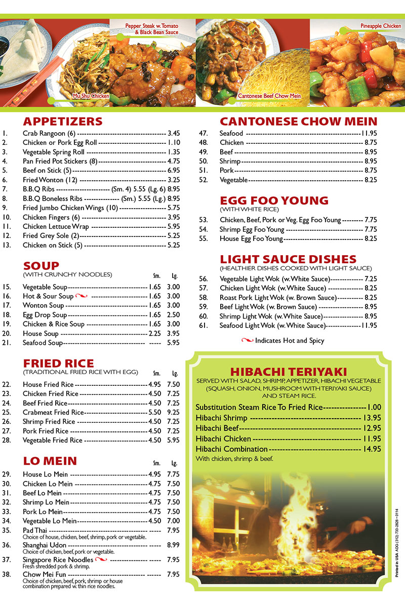 dragon city chinese restaurant menu